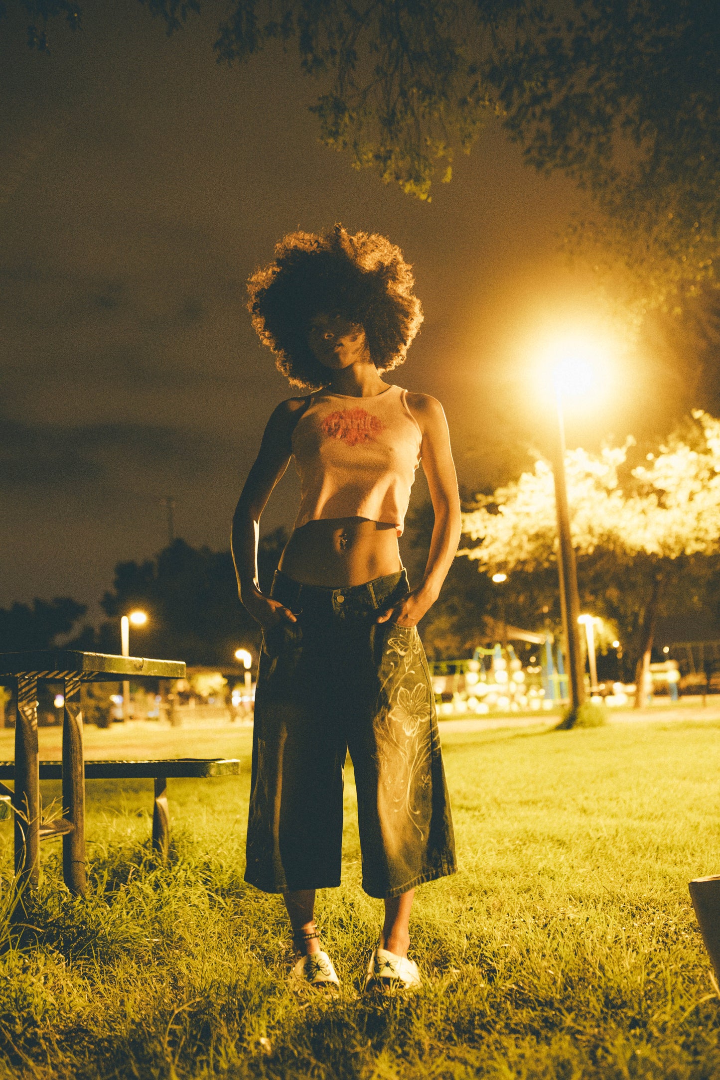 Butterfly Jorts 001 Hand-painted